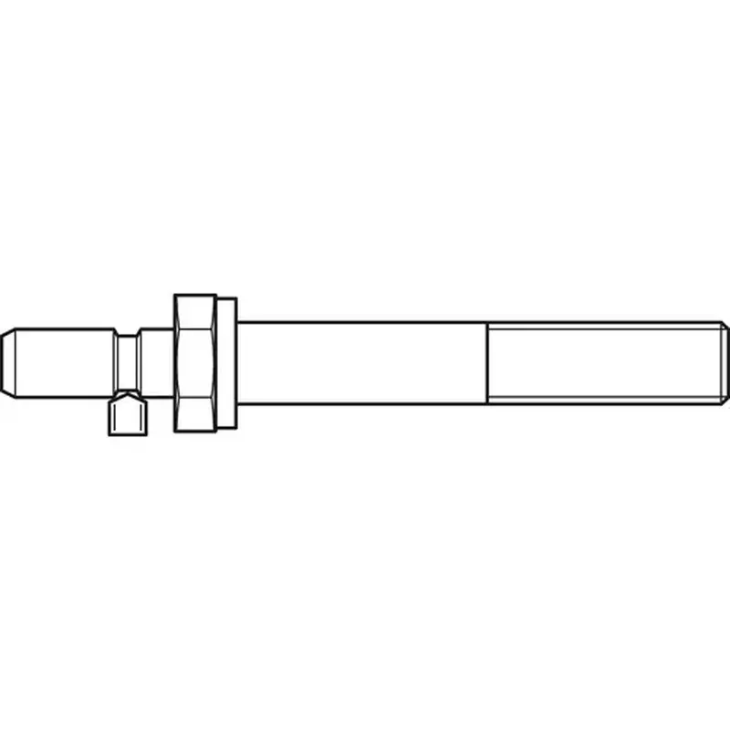 Hafele 909.03.871 Mounting Set, Back-To-Back, for Pull Handles Door drilling diameter: 1/2" 43 - 47 mm 1 7/8" 1 11/16" Straight support for Wood Doors, For door thickness: (1 11/16 - 1 7/8") 43 - 47 mm