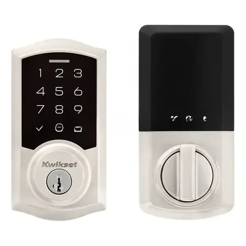 Kwikset 9270TRL-15S Traditional SmartCode Touchpad Electronic Deadbolt SmartKey Satin Nickel Finish
