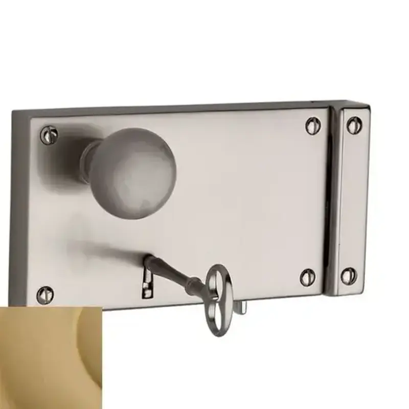 Baldwin 5634033L Left Hand 7" Horizontal Entry Rim Lock Vintage Brass Finish