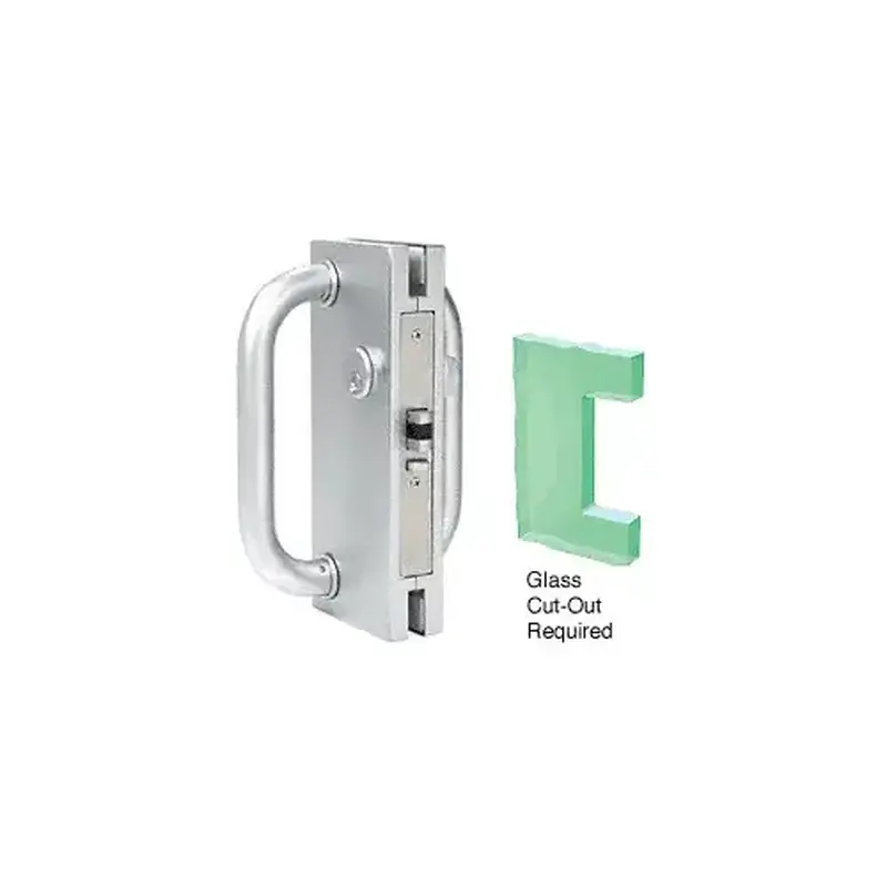 CRL DL410LSC Satin Anodized 4" x 10" LH/RHR Center Lock with Deadlatch