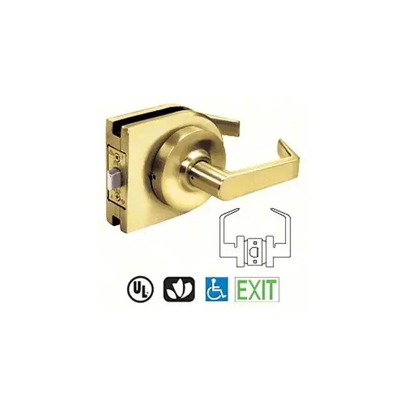 CRL LH45PB Polished Brass Grade 2 Lever Lock Housing - Privacy