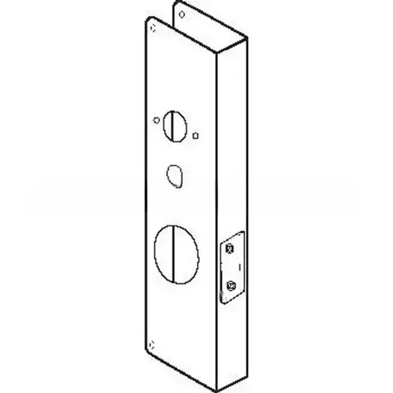 Don Jo CW61PB Classic Wrap Around for Cylindrical Door Lock with 2-1/8" Hole with 2-3/8" Backset and 1-3/4" Door Polished Brass Finish