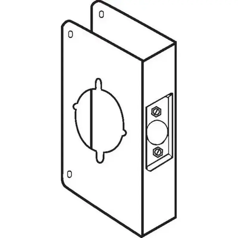 Don Jo CW71S Classic Wrap Around for Cylindrical Door Lock with 2-1/8" Hole with 2-3/4" Backset and 1-3/8" Door Stainless Steel Finish
