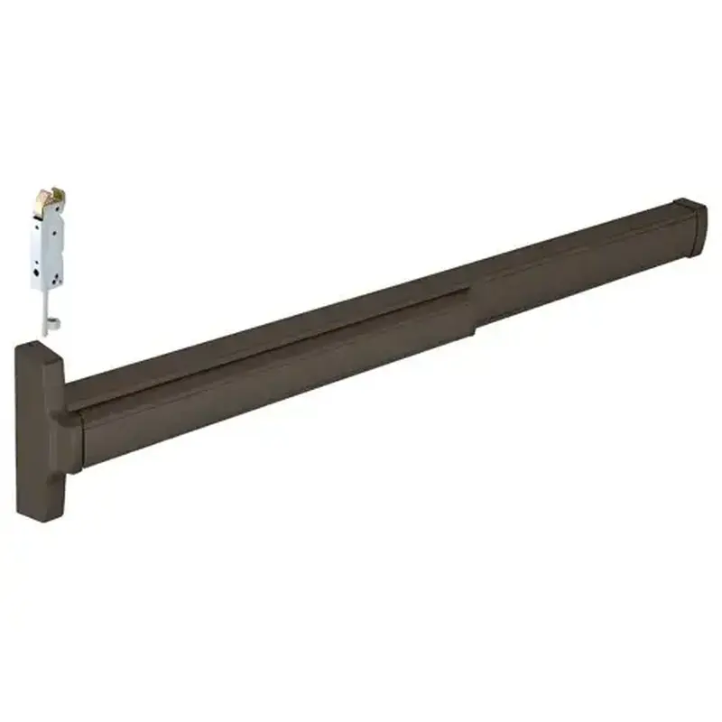 Jackson 312085L47313 Model Concealed Vertical Rod Panic Exit Device Dual Point Latching With Top Latch And Bottom Hex Bolt Left Hand Reverse Bevel Type Dark Bronze Finish