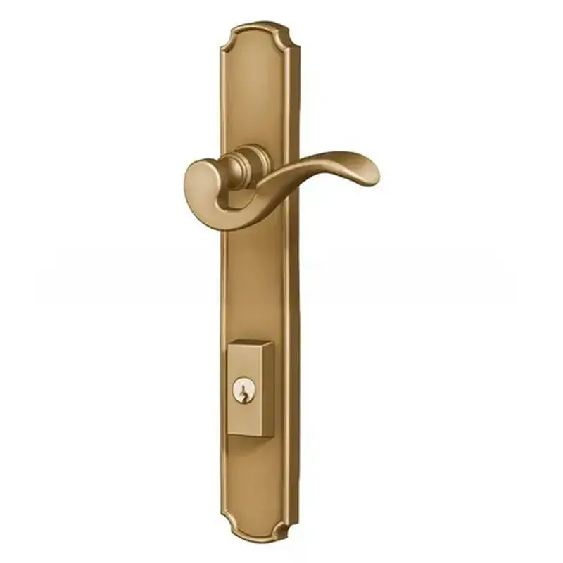 Baldwin MP002033ACT3X Bismark Multi Point Trim Keyed Entry with Turn Knob Configuration 3 Minus Lever Vintage Brass Finish