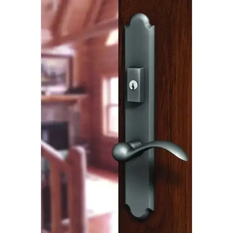 Baldwin MP016055ACT1 Boulder Multi Point Trim Keyed Entry with Turn Knob Configuration 1 Lifetime Bright Nickel Finish