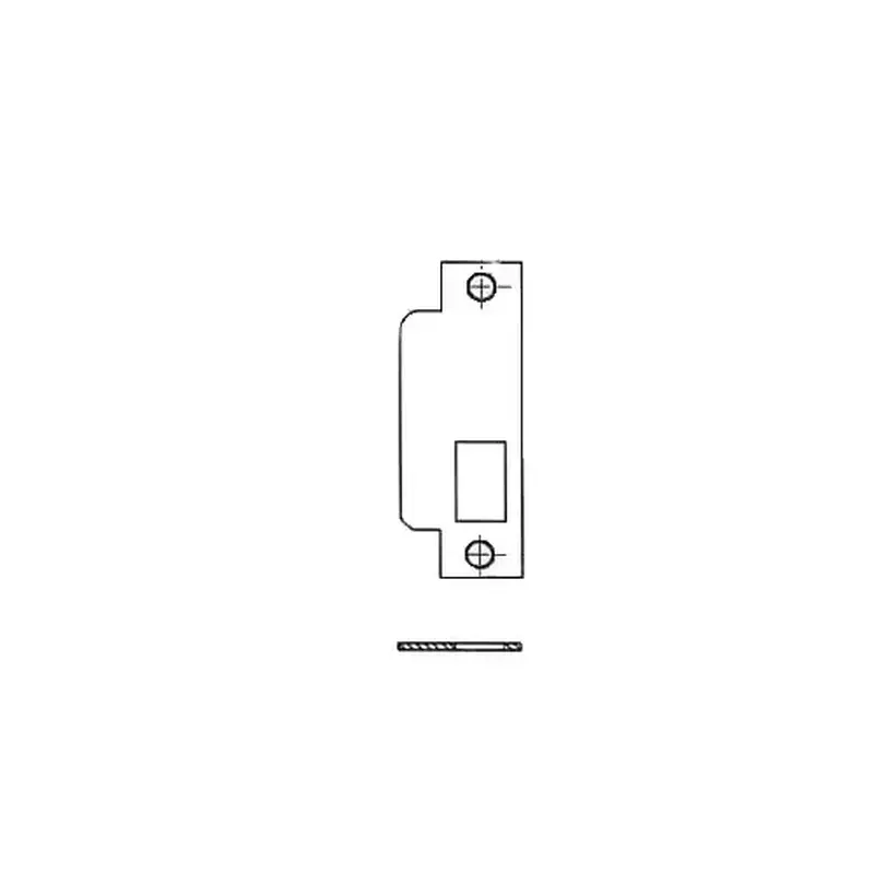 Baldwin 6341260R Right Handed Latch Bolt Curved Lip Function Entrance Mortise Strike with 1-1/2", 2", 2-1/2" Backset Bright Chrome