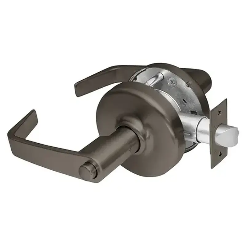 Corbin Russwin CL3820NZD613E Zinc Newport Lever and D Rose Privacy Grade 2 Standard Duty Lever Lock Dark Bronze Finish