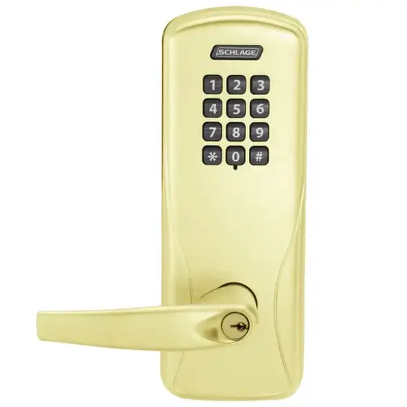 Schlage Electronics CO200MS40KPATH605PR Electric Mortise Lock Bright Brass