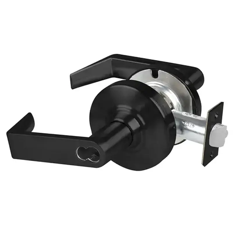 Schlage Commercial ND60JDRHO622 ND Series Vestibule Large Format Less Core Rhodes with 13-247 Latch 10-025 Strike Matte Black Finish