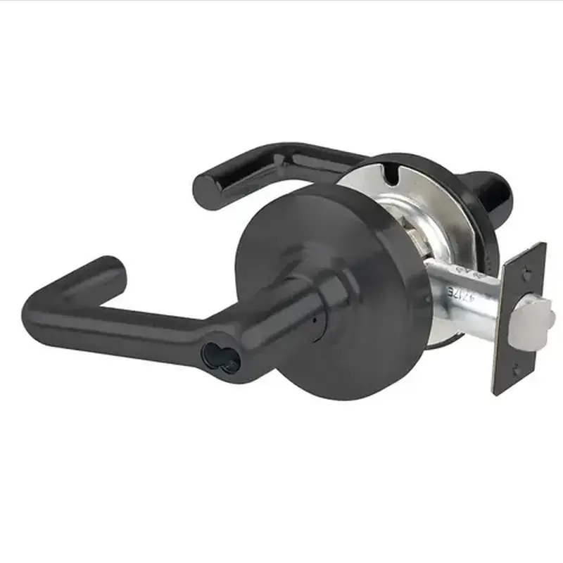 Schlage Commercial ND91JDTLR622 ND Series Vandlgard Entry / Office Large Format Less Core Tubular with 13-247 Latch 10-025 Strike Matte Black Finish