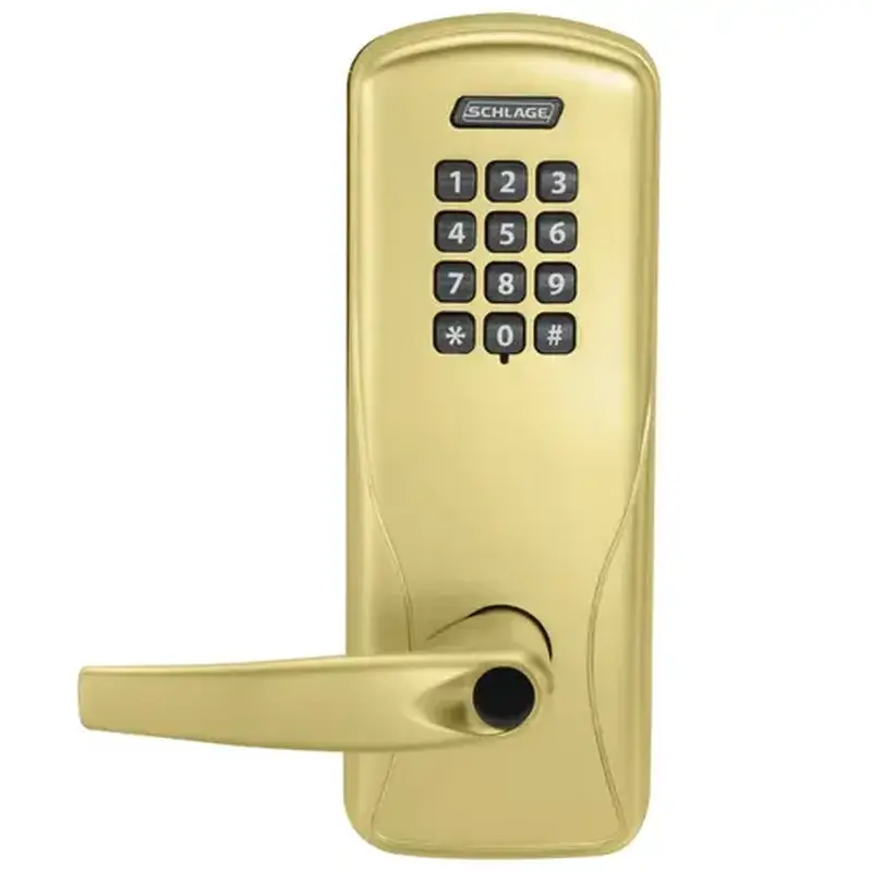 Schlage Electronics CO200MD40KPATH606LR Electric Mortise Lock Satin Brass