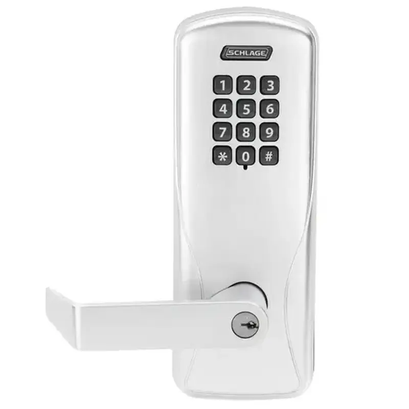 Schlage Electronics CO220CY75KPRHO625PR Electric Cylindrical Lock Bright Chrome
