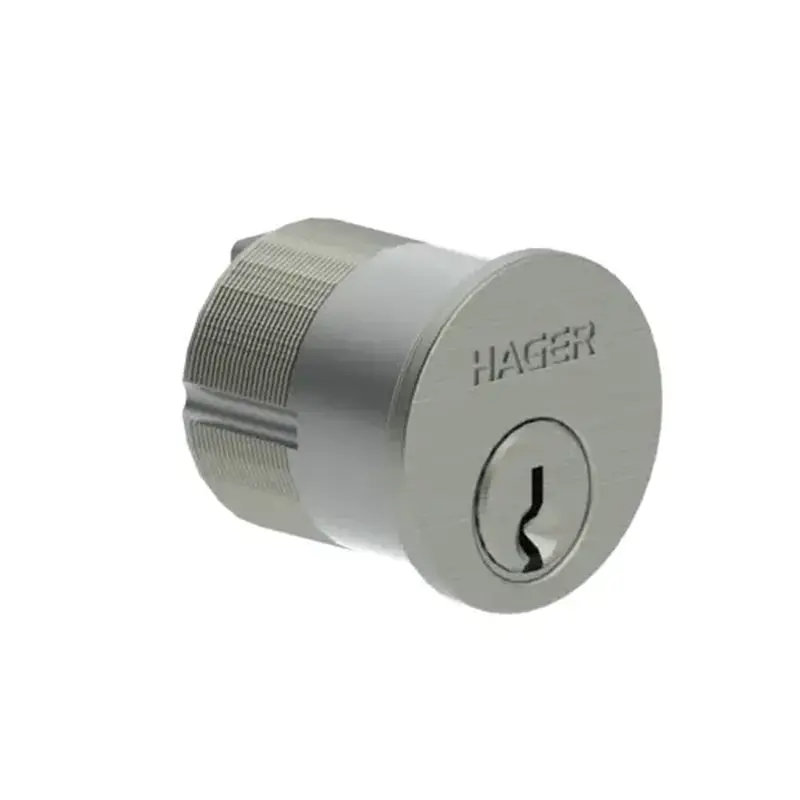 Hager 097947 3902 MORTISE CYLINDER 1-1/4" US4 6PCYL SCC KD - Mortise Cylinder Satin Brass