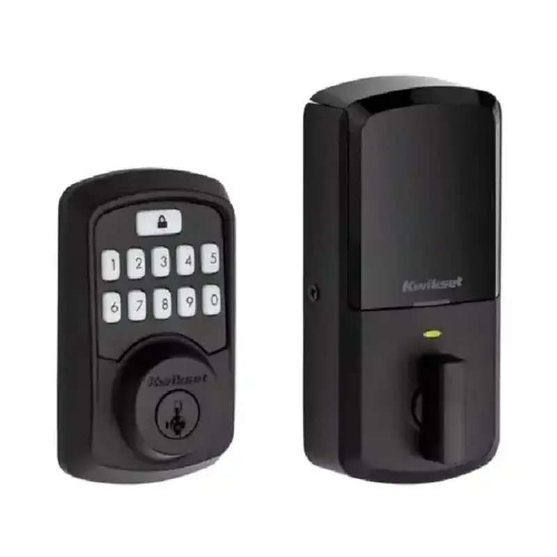 Kwikset 942-BLE-DB-514-SMT-TPR-RCALFD Aura Touchscreen Electronic Deadbolt Iron Black