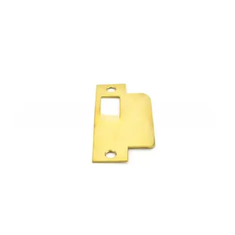 Baldwin 6038031L158 Left Hand 1-5/8" Extended Lip ASA Strike For 2-3/4" Backset Latch Only Unlacquered Brass Finish