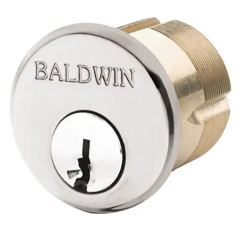 Baldwin 8321055 1" Mortise Cylinder Lifetime Bright Nickel Finish