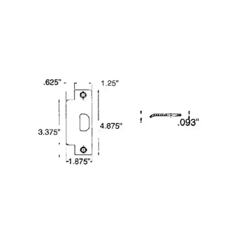 Baldwin 5510003ASTR ASA Strike Lifetime Brass Finish