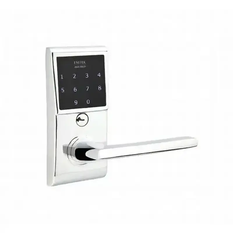 Emtek E4220HLOUS26RH Helios Emtouch Storeroom Leverset Electronic Touchscreen Lock Bright Chrome Finish