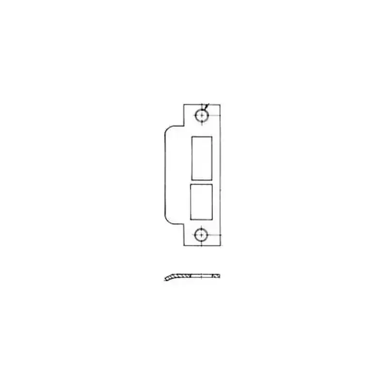 Baldwin 6039050R178 Right Hand 1-7/8" Extended Lip ASA Strike For 2-3/4" Backset Deadbolt Only Antique Brass Finish