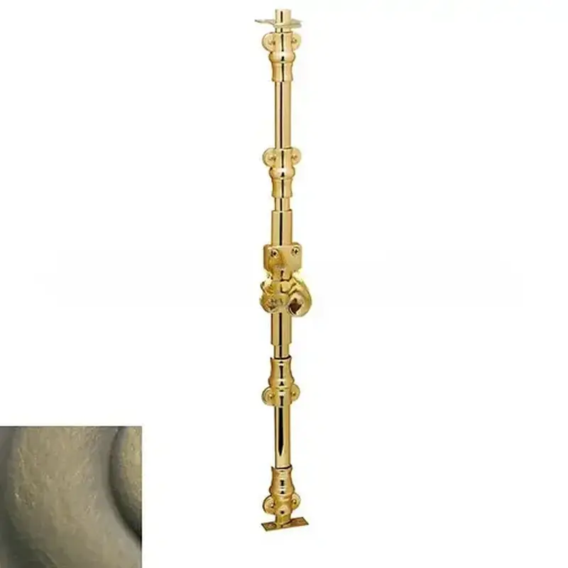 Baldwin 8106050L7LK Left Hand 7' Ornamental Cremone Bolt Less Knob Antique Brass Finish