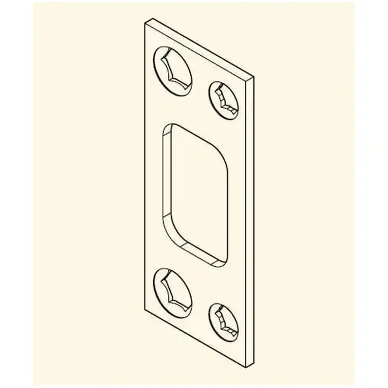 Baldwin Reserve 8BR0405006 Square Corner Strike for Deadbolt Bright Chrome Finish