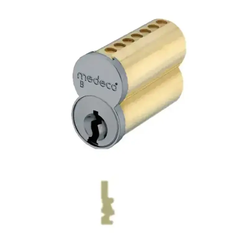 Medeco Security Locks 336B01W26AWAS 6 Pin Uncombinated Small Format Interchangeable Core with WA Keyway and Clip Retainer Satin Chrome Finish