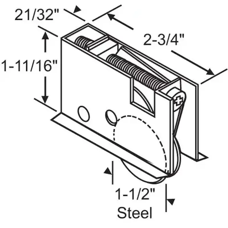 Brixwell 900-22072-ns Patio Door Roller Assembly architech Designer Proline vintage 1992 - 3/2019