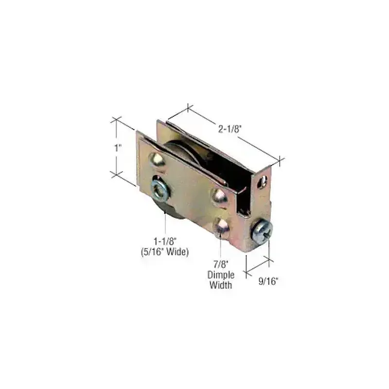CRL D1540 1-1/8" Steel Sliding Glass Door Roller with 7/16" Wide Housing for Viking Doors