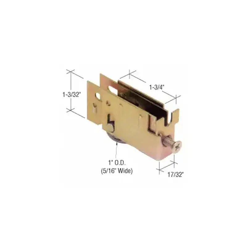 CRL D1774 1" Steel Sliding Glass Door Flat Roller Capitol Doors