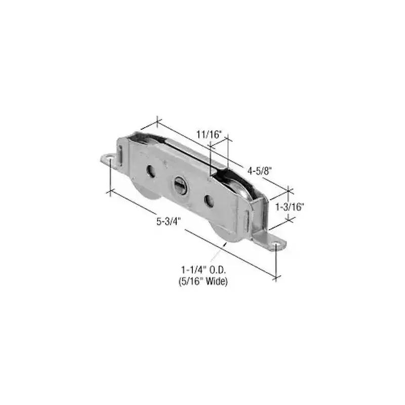 CRL D1780 1-1/4" Tandem Stainless Steel Sliding Glass Door Roller with 11/16" Wide Housing