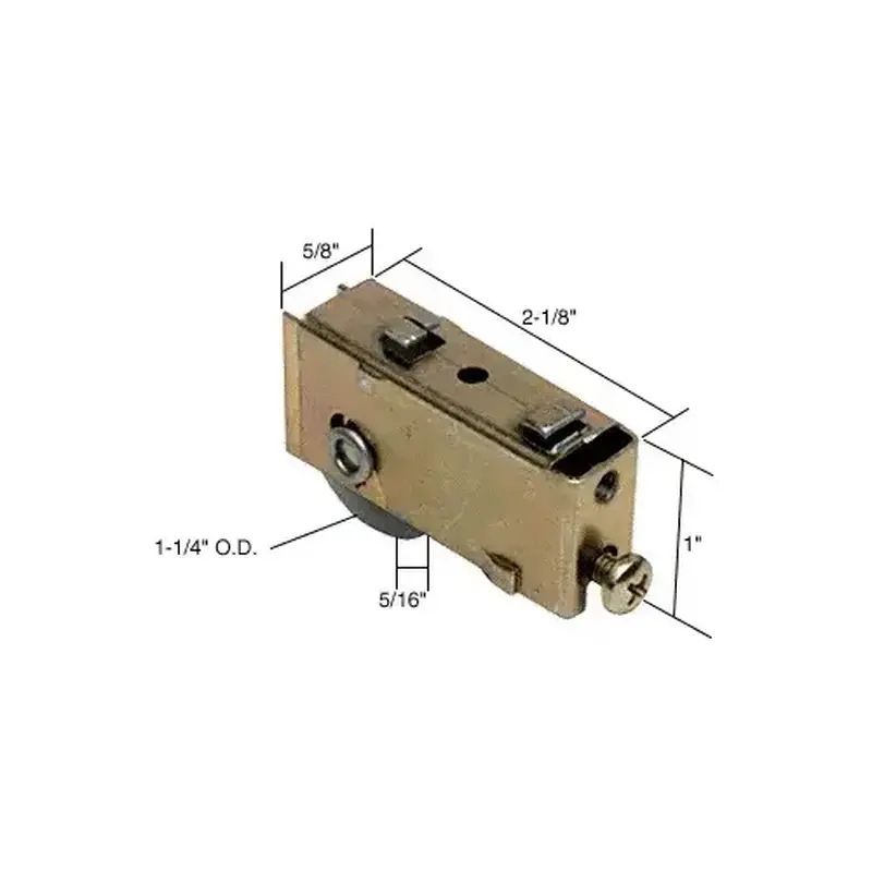 CRL D1785 1-1/4" Steel Sliding Glass Door Roller with 5/8" Wide Housing for Smith Carry Doors
