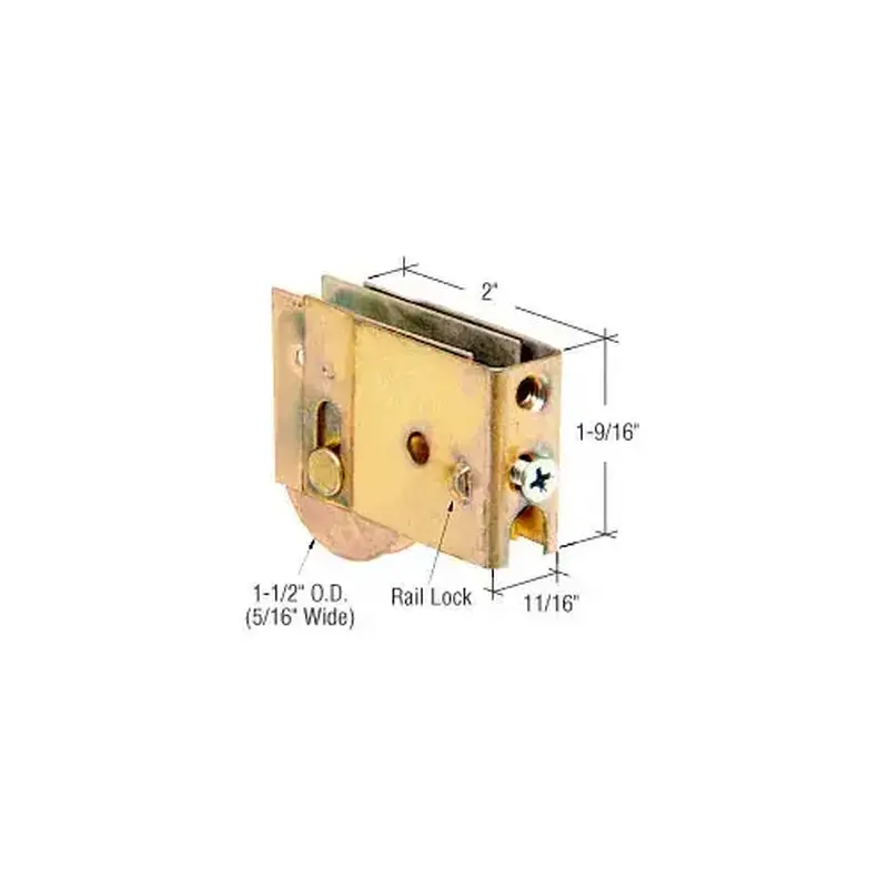 CRL D1830 1-1/2" Steel Ball Bearing Sliding Glass Door Roller With 11/16" Wide x 1-9/16" High Housing