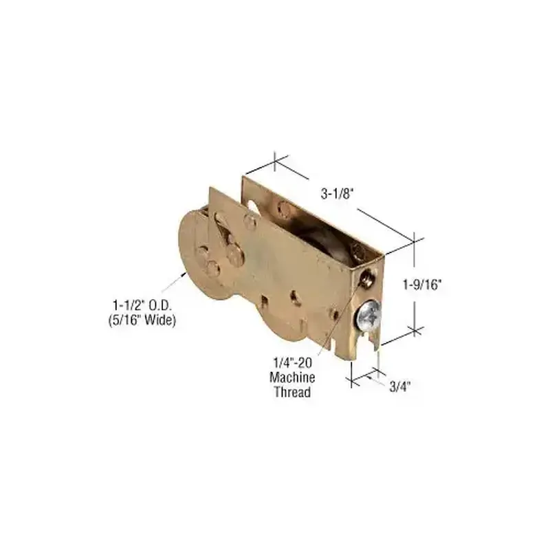 CRL D1904 1-1/2" Tandem Steel Sliding Glass Door Roller with 3/4" Wide Housing