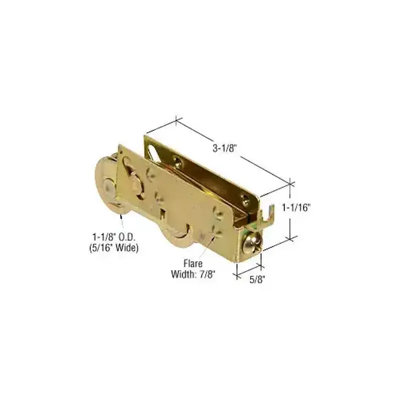 CRL D1981 1-1/8" Tandem Steel Ball Bearing Sliding Glass Door Roller with 5/8" Wide Housing