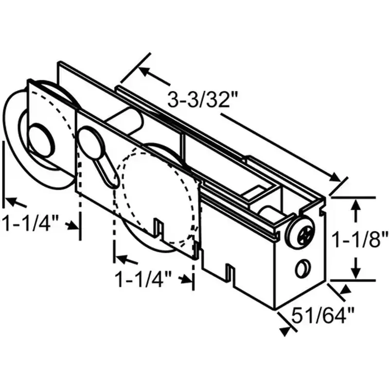Brixwell 900-19536ss Tandem Pd Roller Assy 1 1/4 stainless Steel Wheels