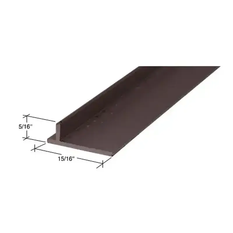 Brixwell PLD1680-CCP48 Bronze Sliding Screen Door Rail -  48" Stock Length