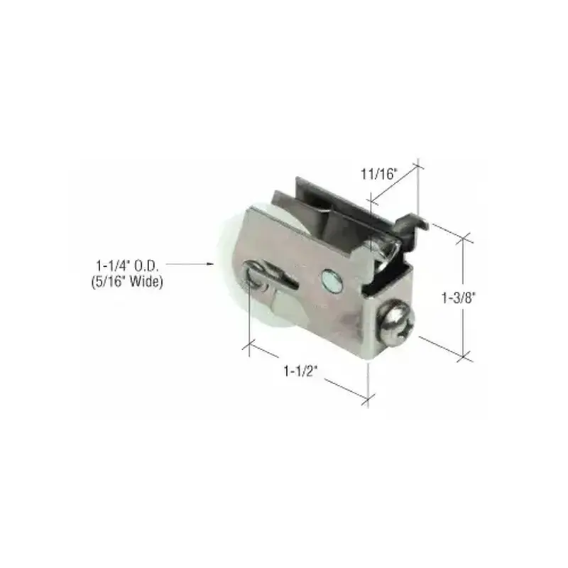 CRL D1522 1-1/4" Nylon Sliding Glass Door Roller with 11/16" Wide Housing for Premier Doors