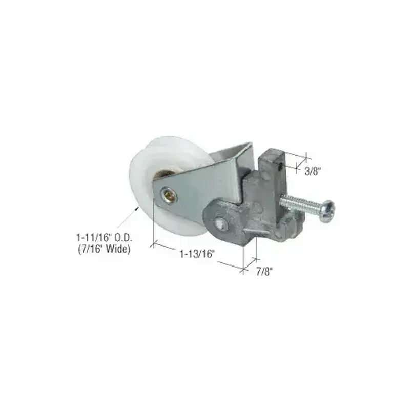 CRL D1555 1-11/16" Nylon Sliding Glass Door Roller with 7/8" Wide Housing for Art Doors