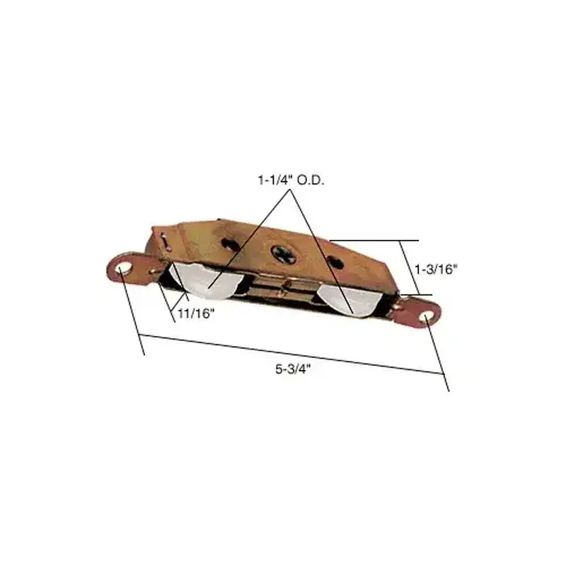 CRL D1730 1-1/4" Tandem Nylon Sliding Glass Door Roller with 11/16" Wide Housing