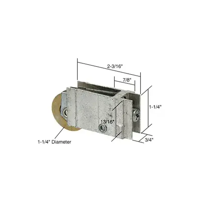 CRL D1732 1-1/4" Steel Sliding Glass Door Roller with 3/4" Wide Housing