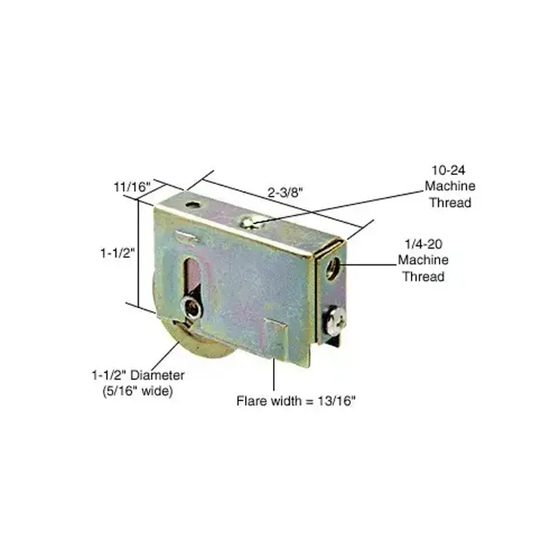 CRL D1750 1-1/2" Steel Sliding Glass Door Roller
