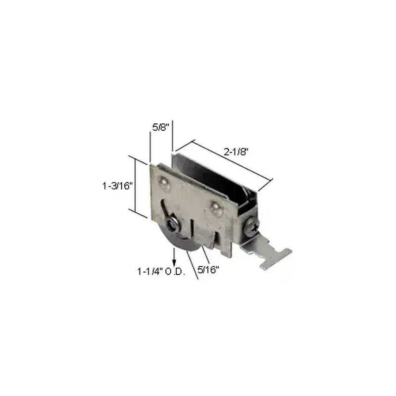 CRL D1778 1-1/4" Stainless Steel Sliding Glass Door Roller with 5/8" Wide Housing for International Doors