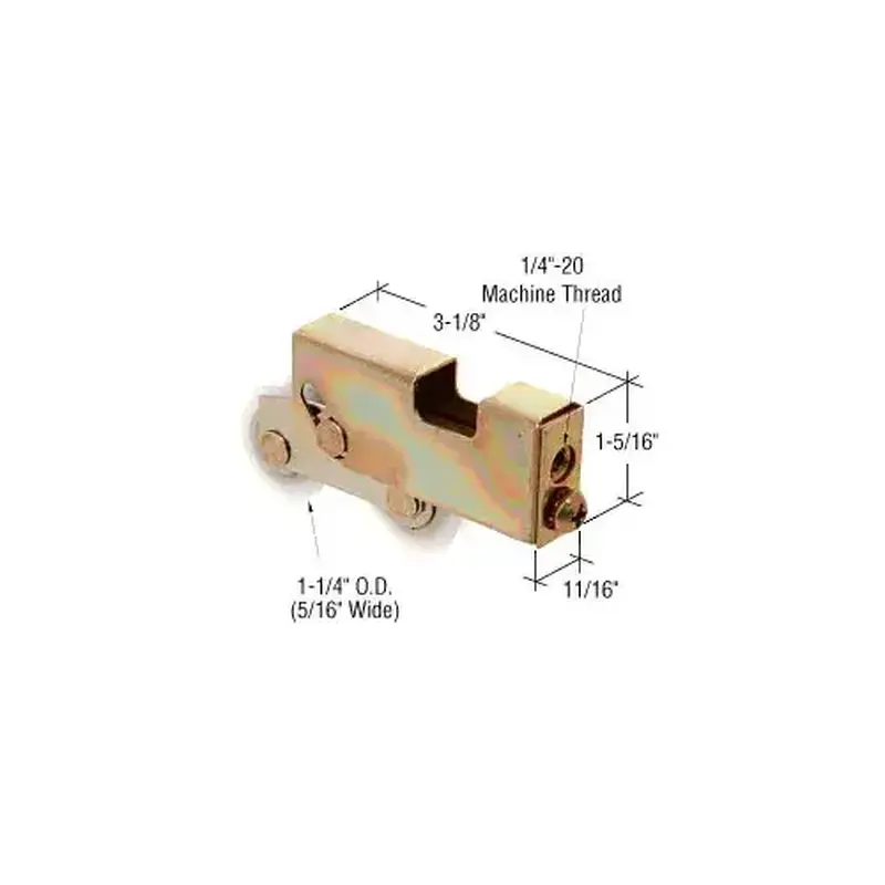 CRL D1920 1-1/4" Tandem Nylon Ball Bearing Sliding Glass Door Roller with 11/16" Wide Housing