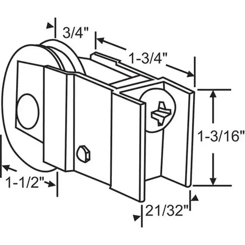 Brixwell 9-361spb Patio Door Roller Assembly 1-1/2 Precision Bearing Wheel