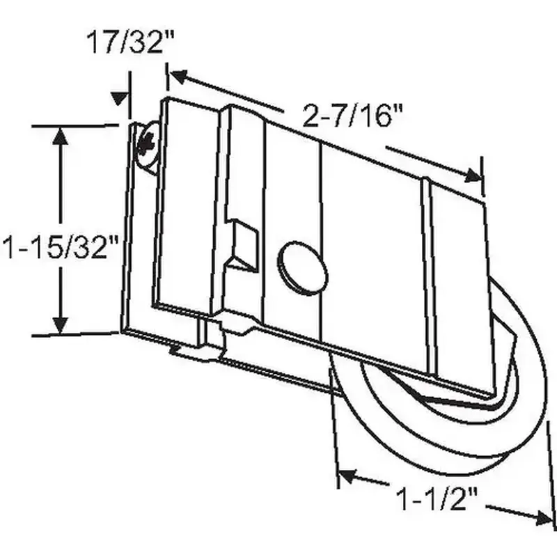 Brixwell 9-364ss-npb Patio Door Roller Assembly 1-1/2 Nylon Presicion Bearing