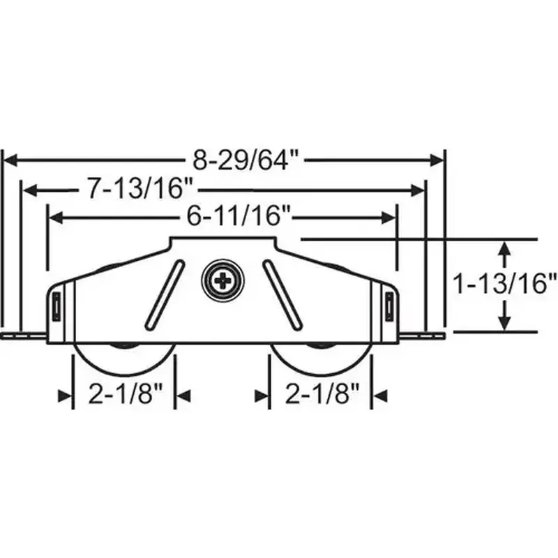 Brixwell 9-529ss Tandem PD Roller SS Housing 2-1/8 SS WHEELS
