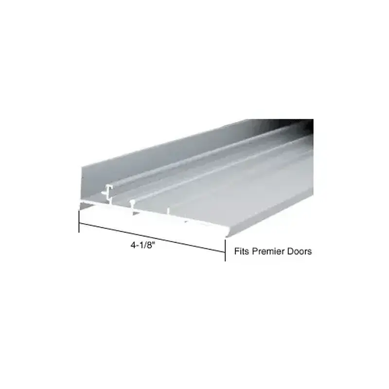 CRL TH611A Aluminum OEM Replacement Patio Door Threshold for Premier Doors - 4-1/8" x 6' Long