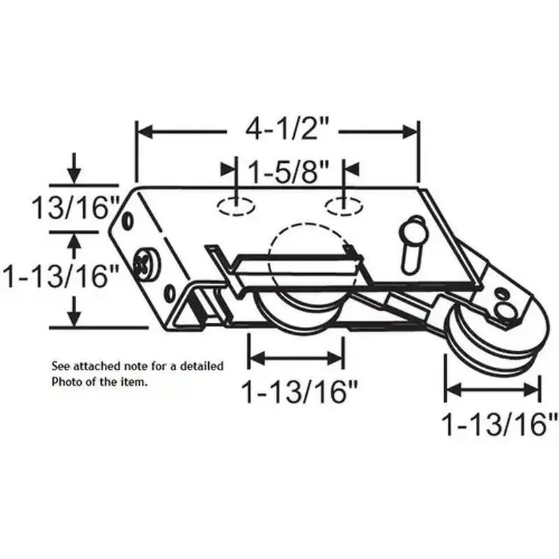 Brixwell 9-412ss Tandem Roller Assy 1-13/16in Stainless Steel Wheels