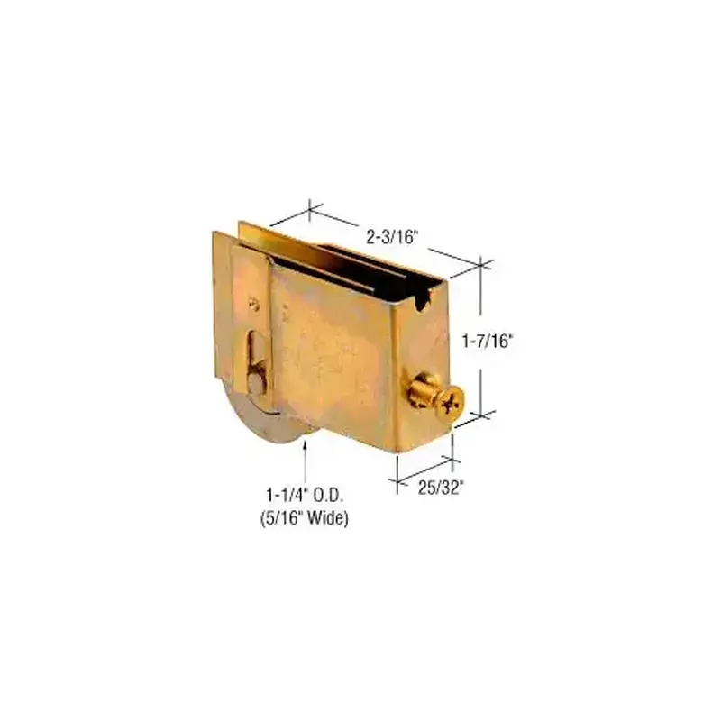 Prime-Line D1782 1-1/4" Steel Ball Bearing Sliding Glass Door Roller with 25/32" Wide Housing for Crown and Penco Doors